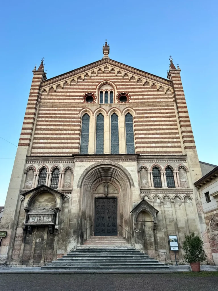 best churches in Verona San Fermo Maggiore facade exterior striped design