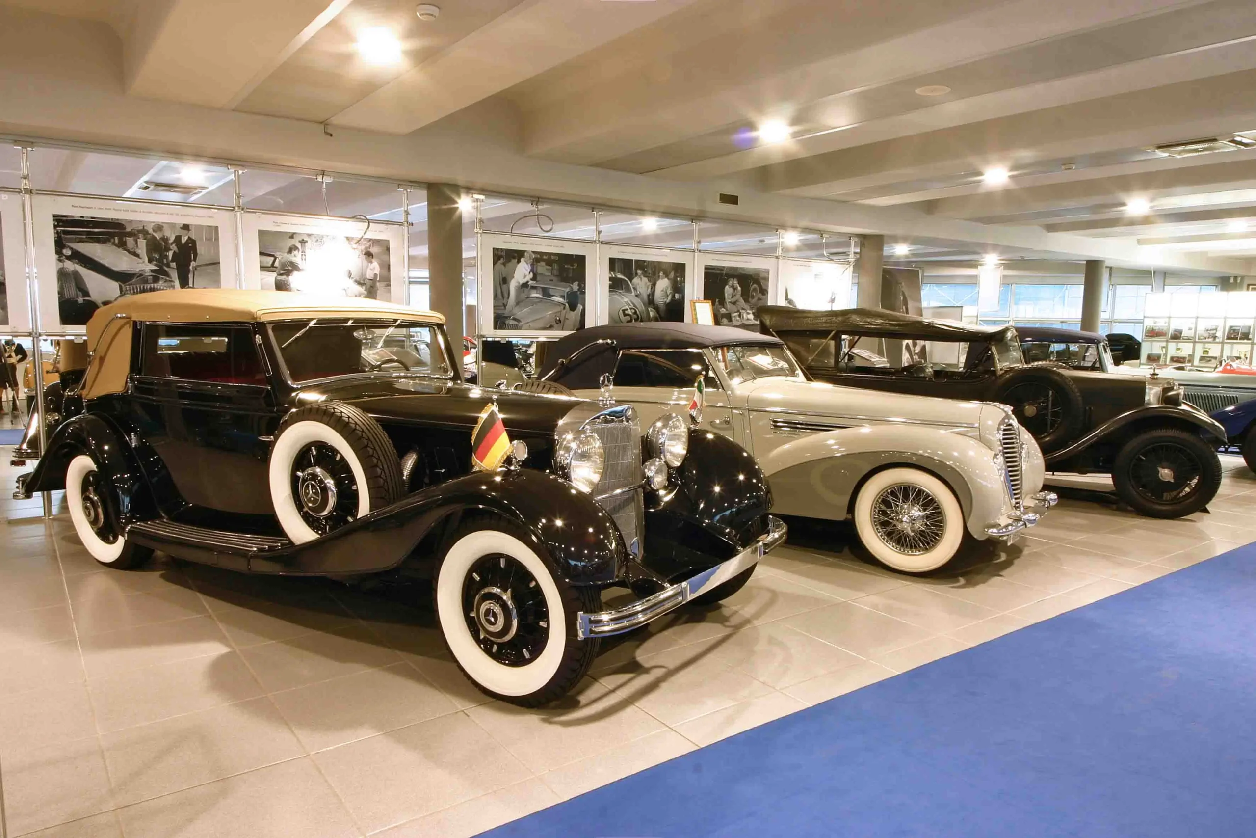 A pristine collection of vintage automobiles at the Nicolis Museum in Villafranca di Verona, Italy.
