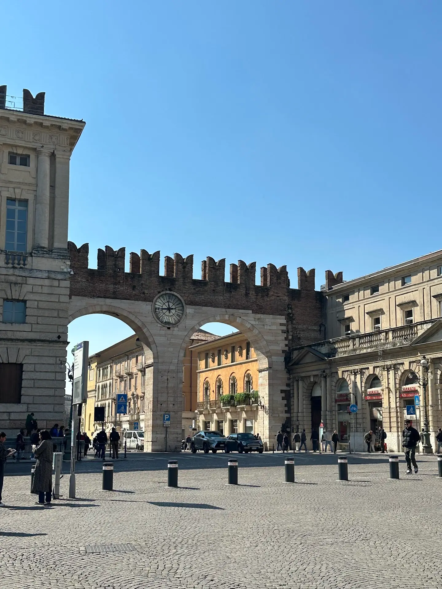 Historic city gate in Verona’s Città Antica near Piazza Bra, close to the best hotels in Verona